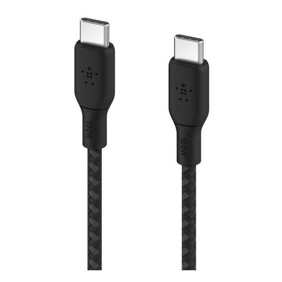 Кабель Belkin Boost Charge Braided USB-C - USB-C, 2 м, нейлон, черный (CAB014bt2MBK)