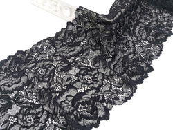 Эластичное кружево, черное, 20,5 см, (Арт: EK-2768), м