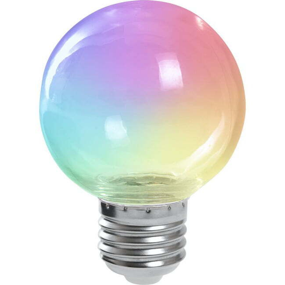 Лампа светодиодная.  3W  230V E27 RGB G60. LB-371 матовый плавная сменая цвета