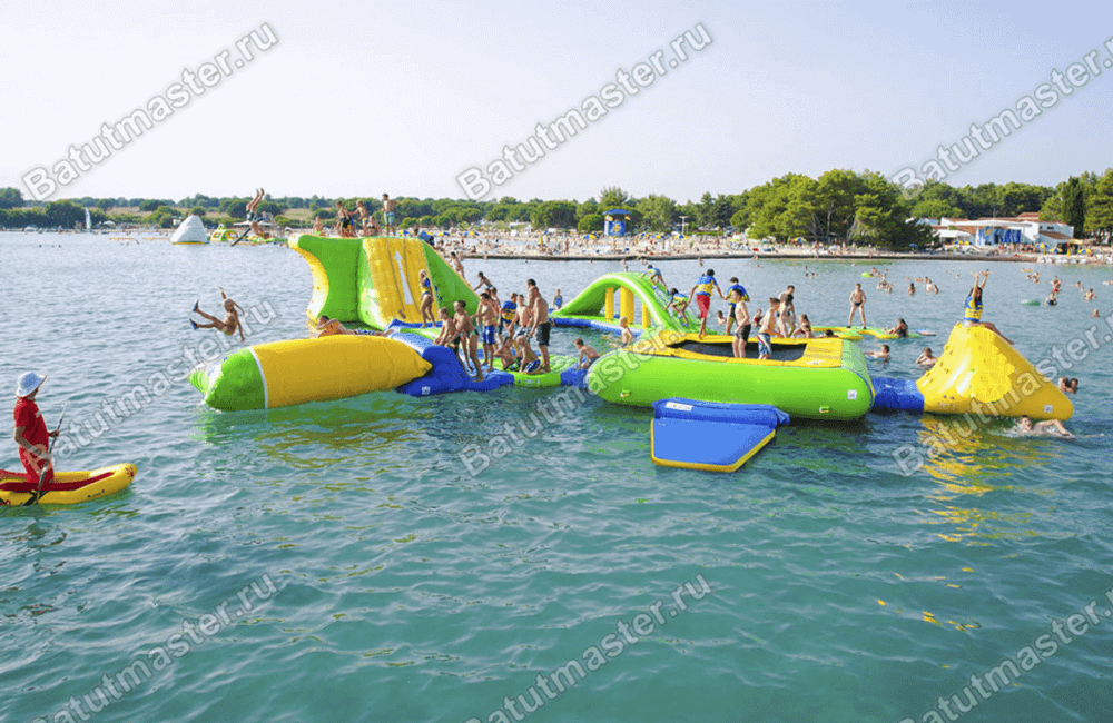 Коммерческий аквапарк на воде «Водная бухта» 24,5×17×3 м