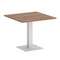 First Стол квадратный KSPRG-2 Дуб Табак/Металл Белый 900*900*750