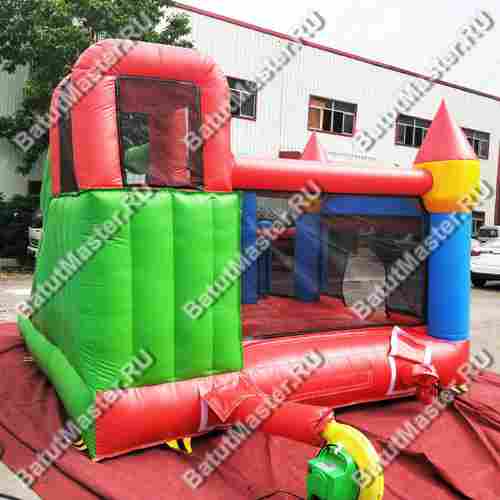 Детский надувной батут "Мини-замок" с горкой 3,5*3,5*3 м