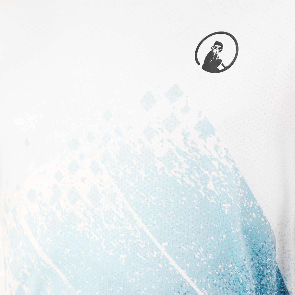 Мужское теннисное поло Quiet Please Ocean Receiver T-Shirt Men - White, Blue