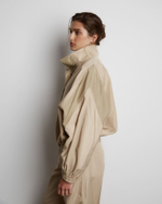 Куртка из шелка бежевый/хаки