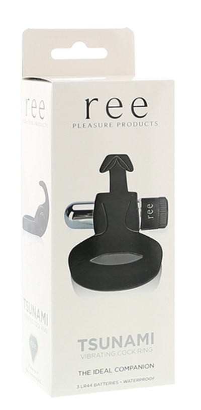 Чёрное виброкольцо Tsunami