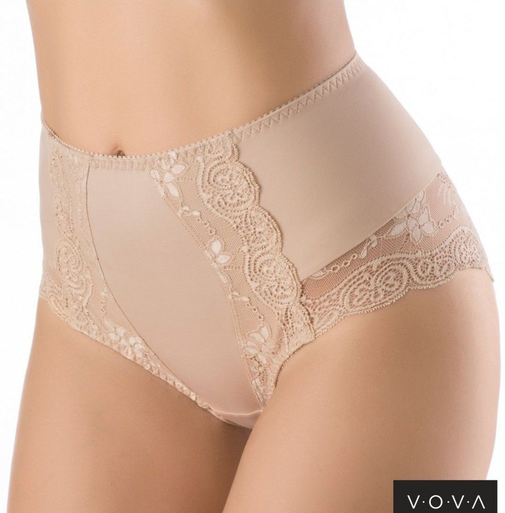 Высокие трусики-слипы Snejanna с кружевом (Размер: 42) (Цвет: черный)