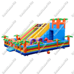 Надувной батут горка "Парк Юрского периода"