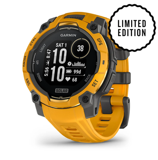 Умные часы Garmin Instinct 3 Solar 45 mm Sunburst with Sunburst/Grey Band
