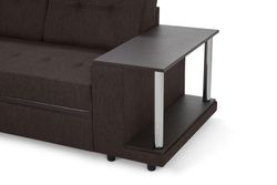 Угловой диван-кровать из массива бруса Вольберг со столиком