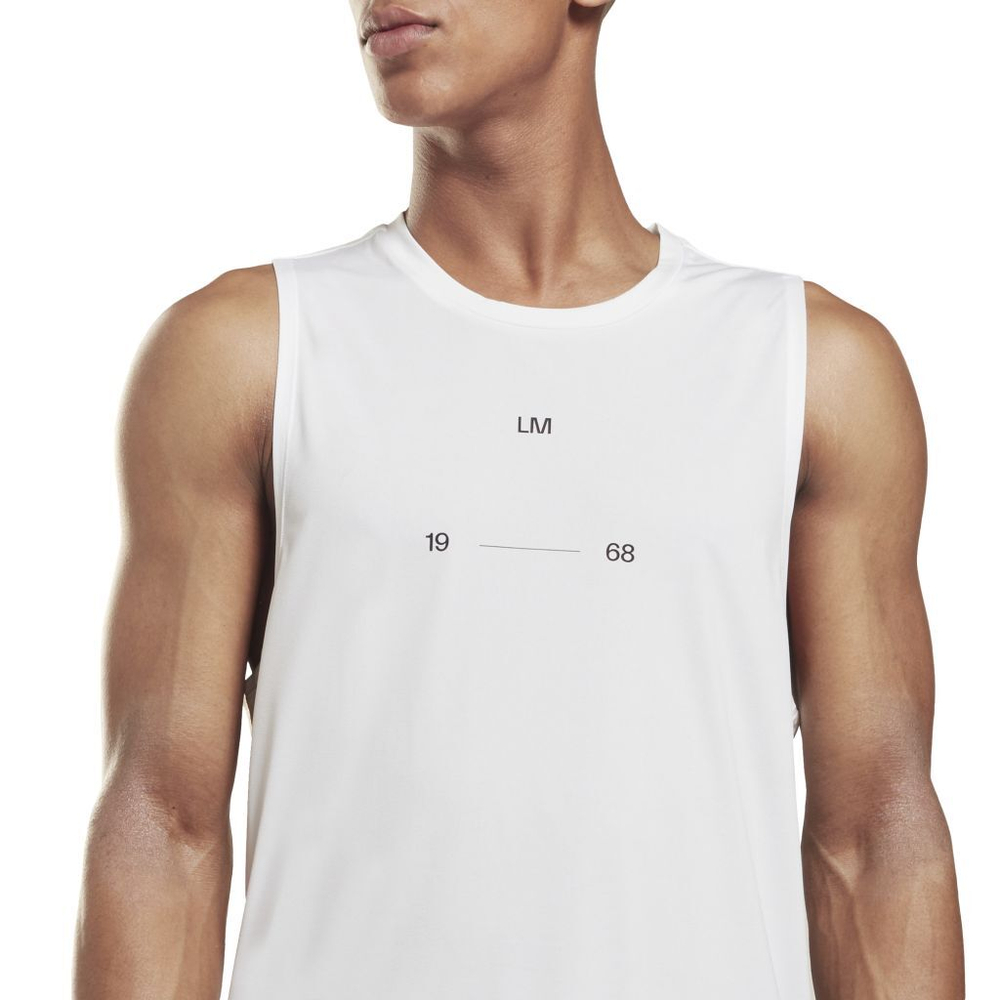 Мужская теннисная футболка Reebok Les Mills Knit Tank Top M - белый