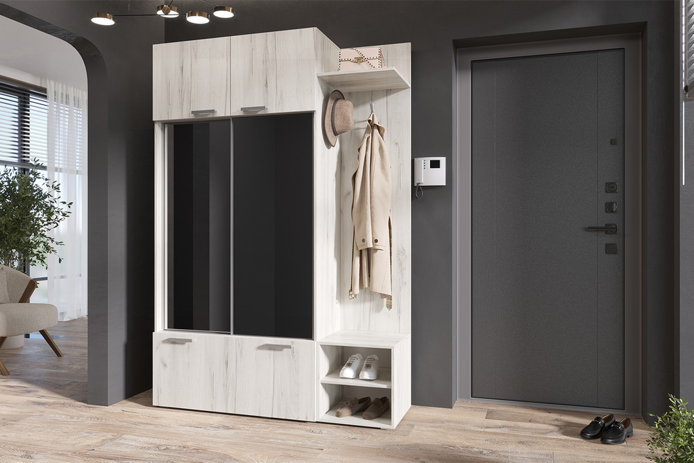 Прихожая Стелла, Дуб Крафт Белый