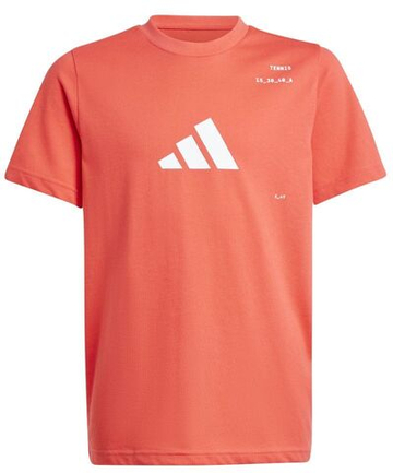 Футболка для мальчика теннисная Adidas Junior Aeroready Tennis Category Graphic - красный