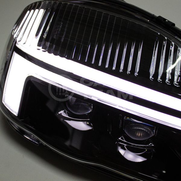 Фары Шевроле Нива передние "BestPartner" в стиле AUDI с 4-мя Bi-LED модулями и ДХО с плавающими поворотниками