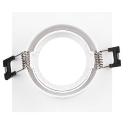 Встраиваемый светильник декоративный ЭРА KL92-1 WH MR16/GU5.3 белый, пластиковый