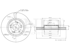 Диск тормозной передний UNIO BRD-20434
