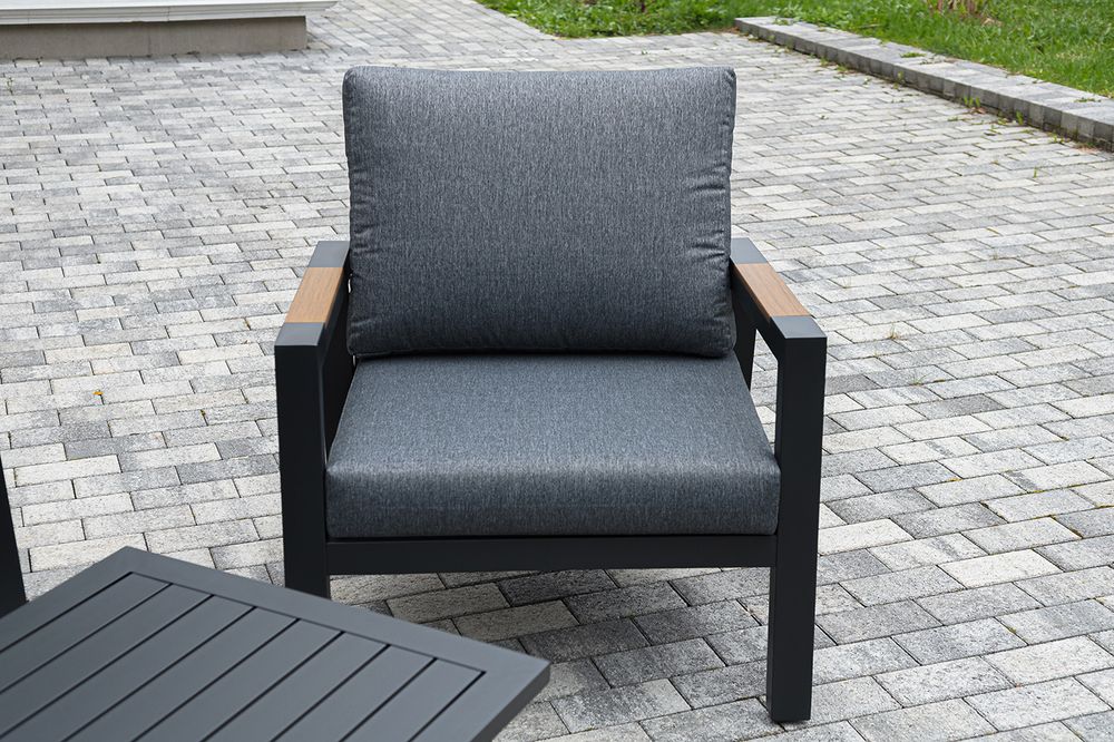 "Орхидея" лаунж-зона 4-местная из алюминия, цвет темно-серый