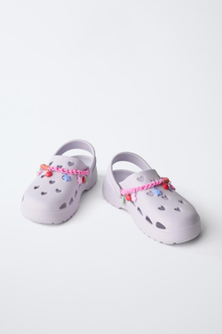 ZARA РЕЗИНОВЫЕ САБО, ЛИЛОВЫЙ