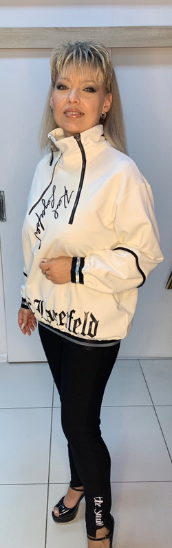 Джемпер-толстовка с 2 молниями и надписью