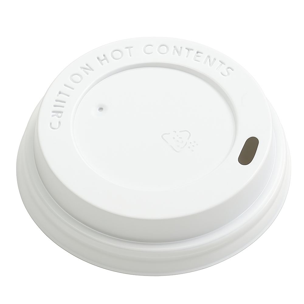 Крышка БЕЛАЯ с ОТКРЫТЫМ ПИТЕЙНИКОМ 80 мм для стакана 250 мл по 100 шт/уп	(1000 шт/кор)