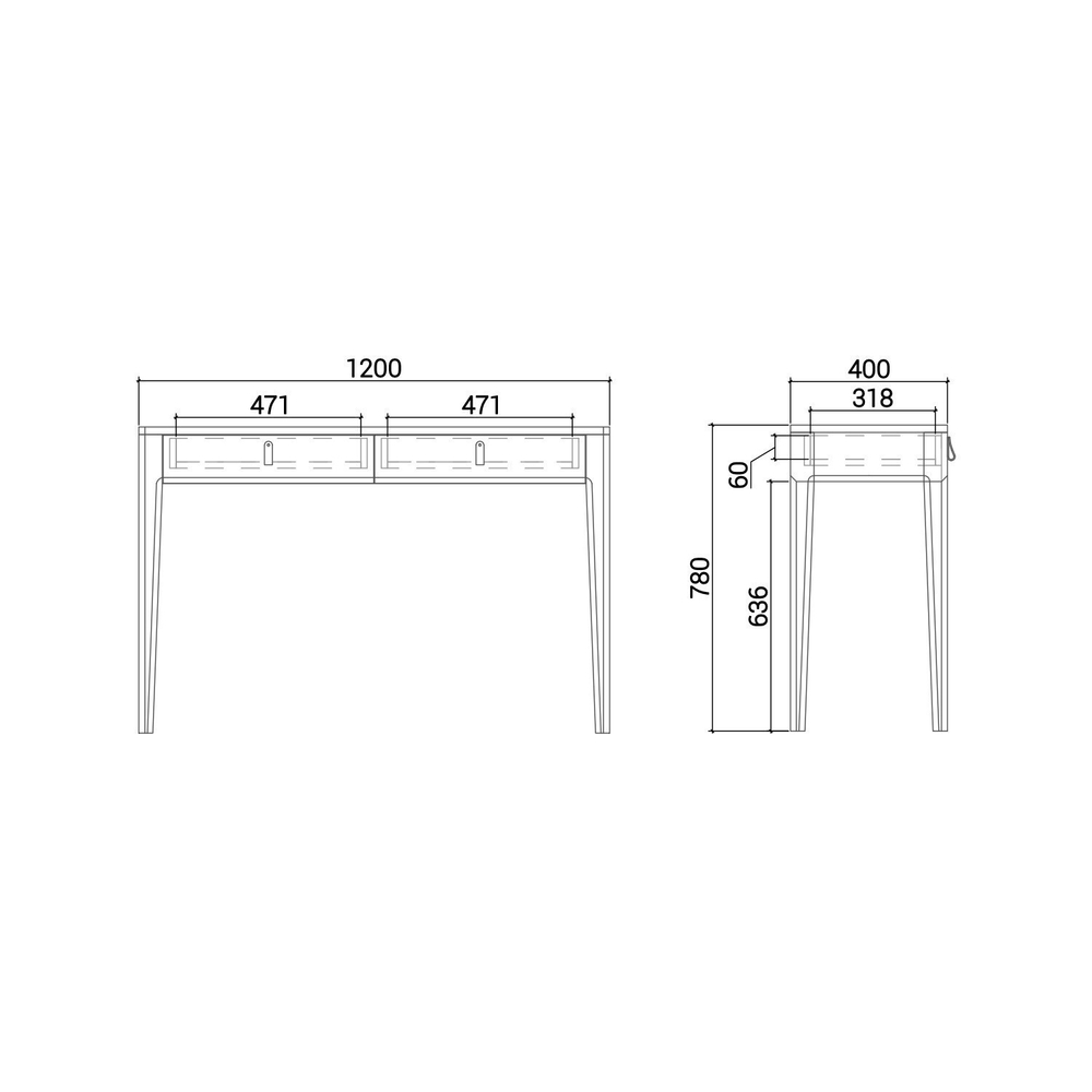 Консольный стол CASE CST07