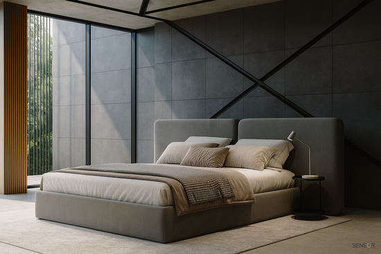 Кровать Nuvola с широким изголовьем