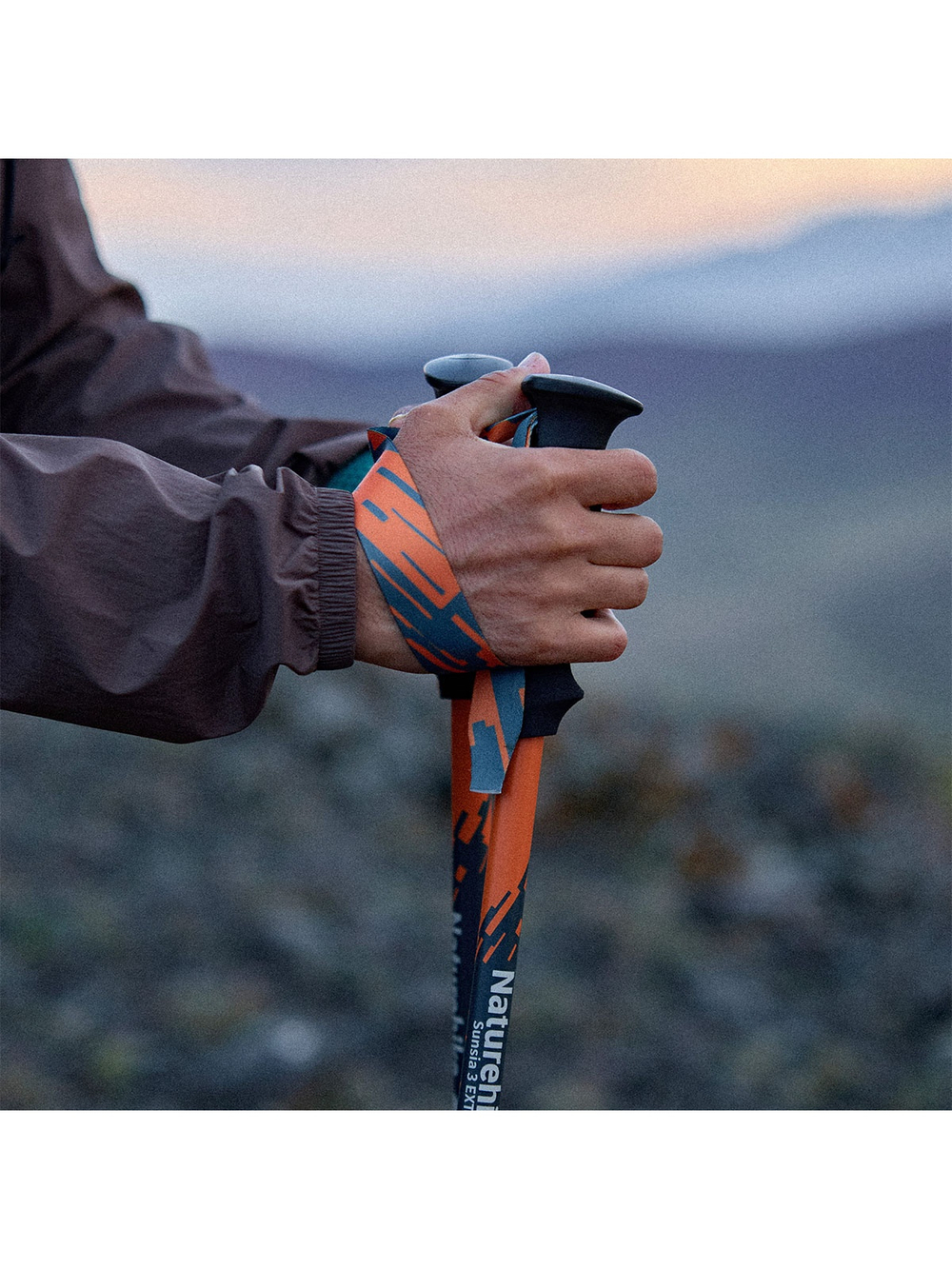 Палки треккинговые Naturehike Sunsia 3-EXT, карбон, 3-секционные, 57-120 см, ярко-розовые, 2 шт