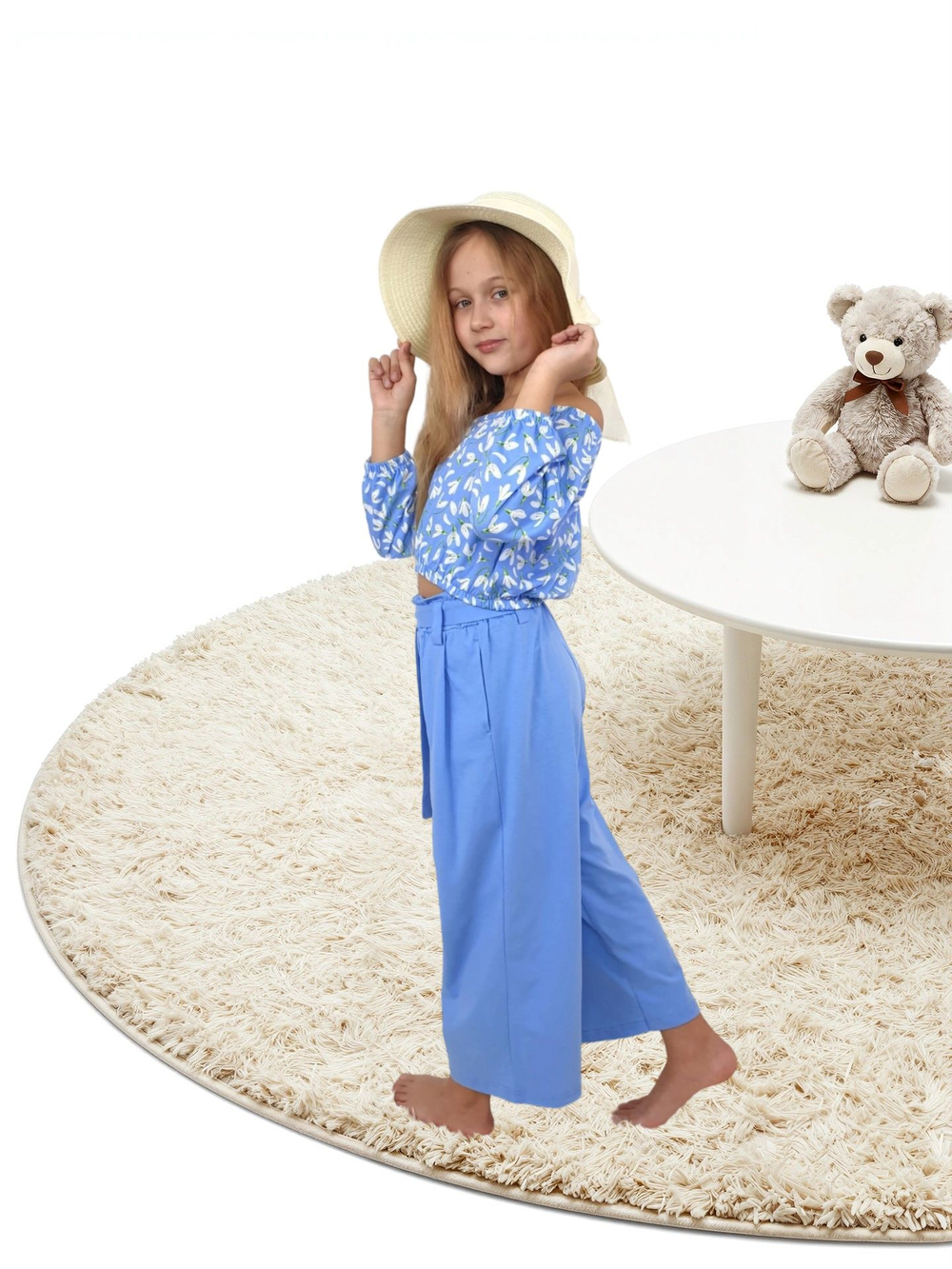 02-95-3 Комплект для девочки (футболка и брюки)