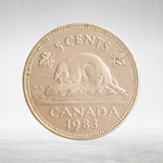Canada, 5 Cents, 1983 – Elizabeth II (Second Portrait), VF