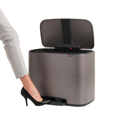 Мусорный бак Bo Pedal Bin 36л Brabantia Платиновый