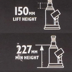 Домкрат бутылочный 15т с клапаном JCB JCB-TH91504