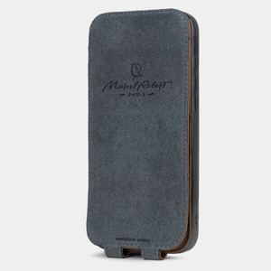 Кожаный чехол для iPhone 16 Pro, страус коричневого цвета