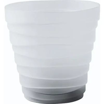 Кашпо для цветов пластиковое 3,5л d-19,7см «Бархан» Прозрачный