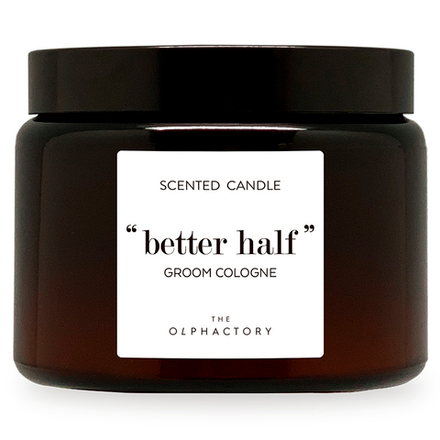 Свеча ароматическая the olphactory, better half, groom cologne, 60 ч