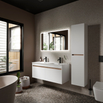 Тумба подвесная под раковину Sancos Smart белый глянец 1190х450х500