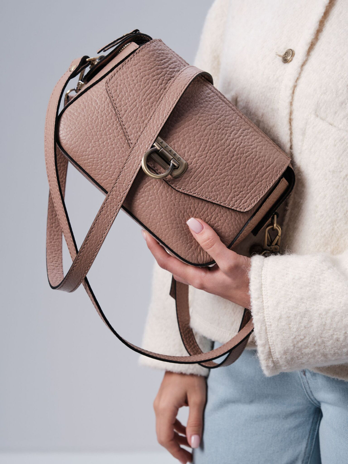 Сумка кожаная через плечо гоби