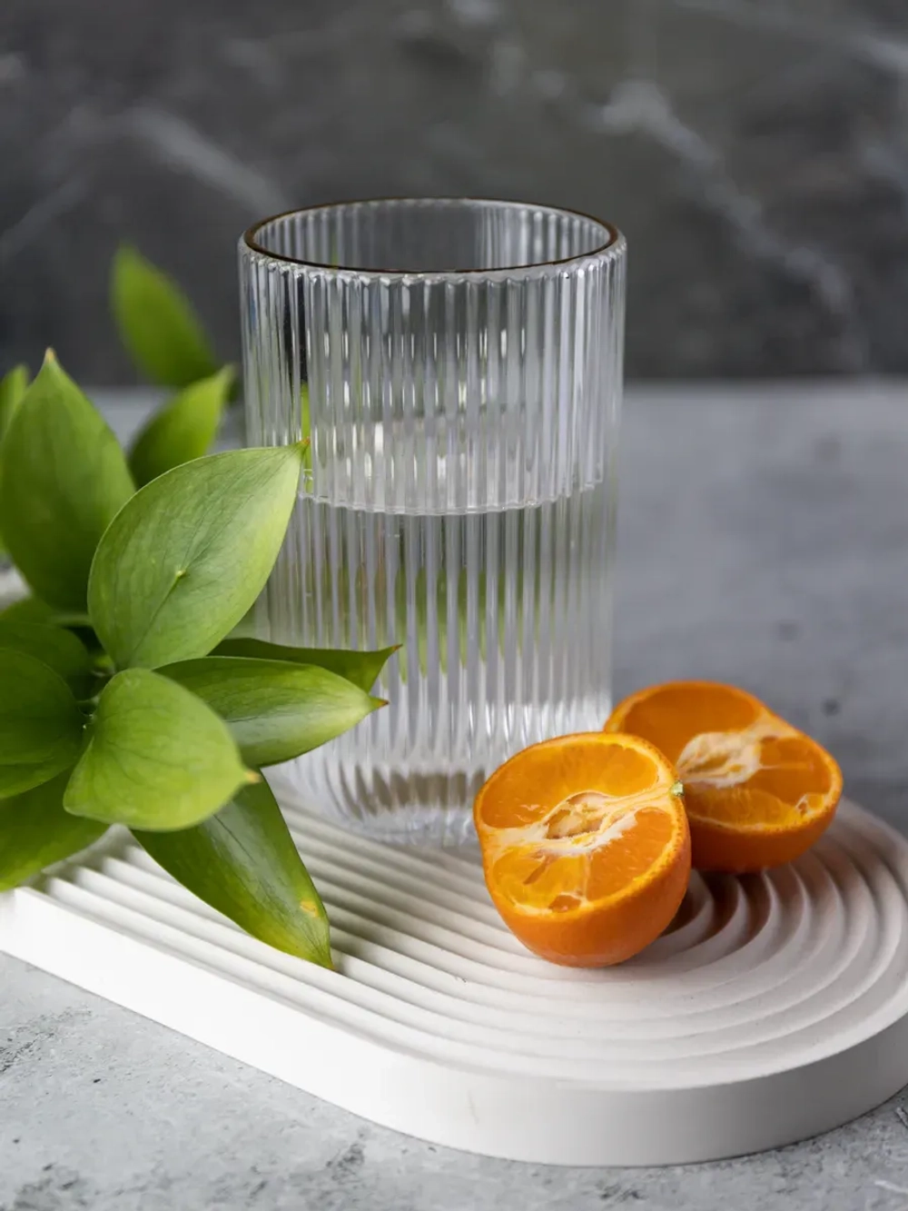 Набор бокалов для воды, 450мл. 6 шт. с золотой каймой