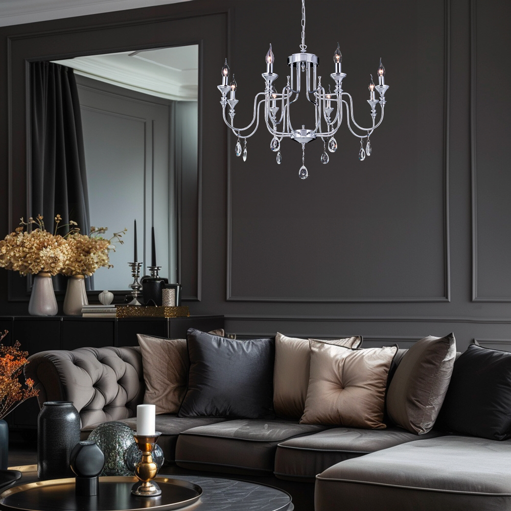 Citilux Рига CL437181 Люстра подвесная Хром