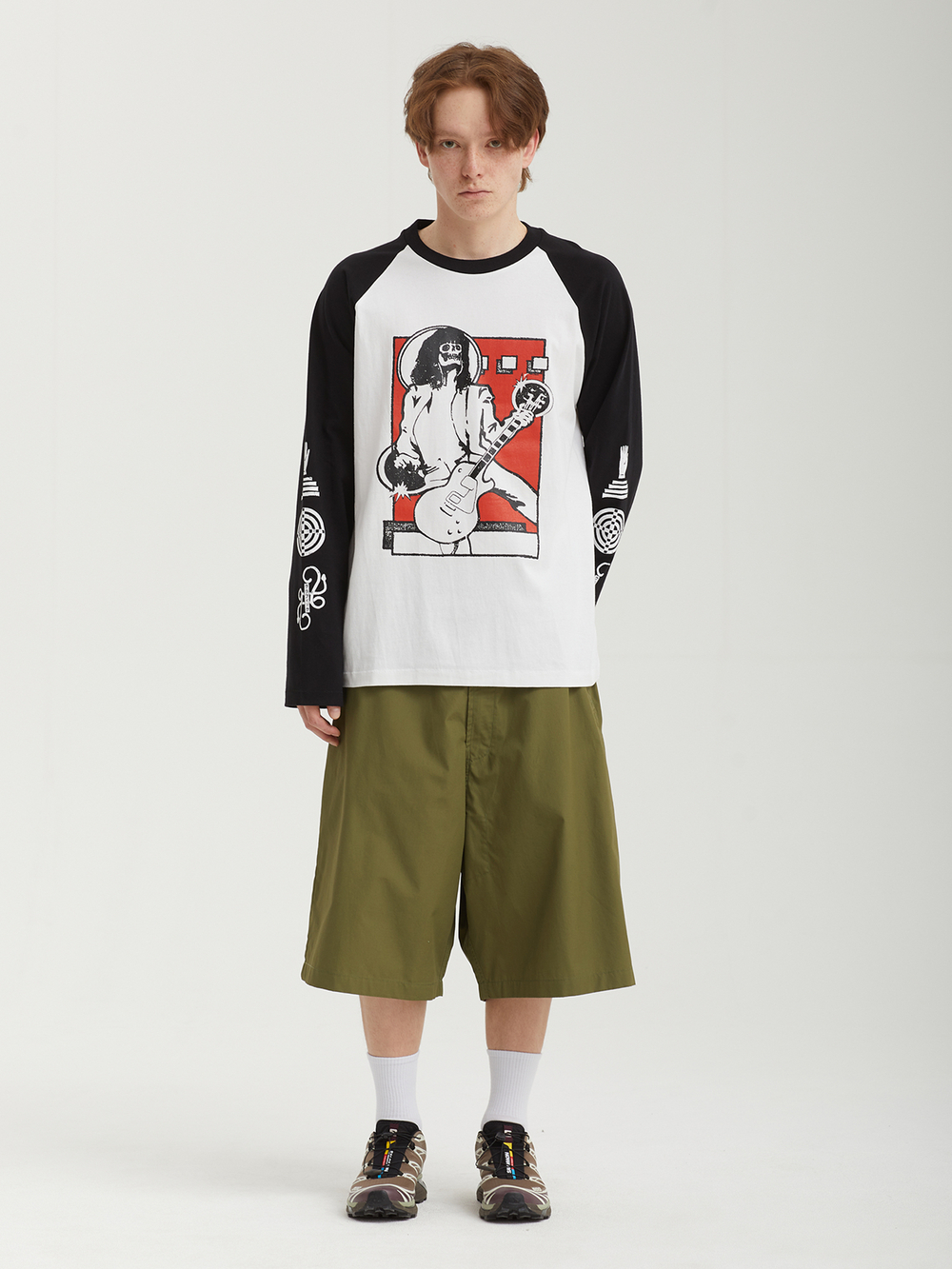Мужской Лонгслив Raglan Tshirt - Jimmy - Black