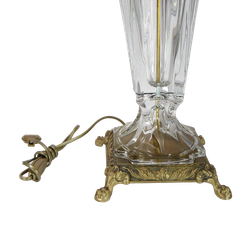 Olympus Brass Лампа настольная из венецианского стекла на бронзовом основании с абажуром