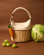 Сумка-корзинка JANE молочного цвета