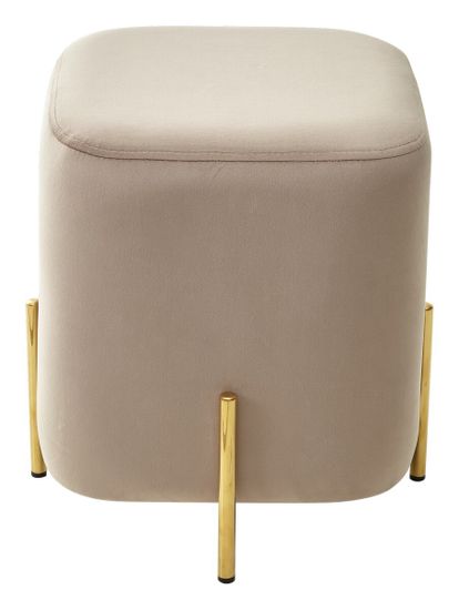 Пуф для гостиной ARES BLUVEL-40 BEIGE / GOLD