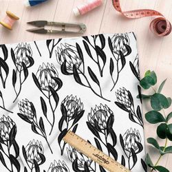 Ткань муслин контрастные бутоны