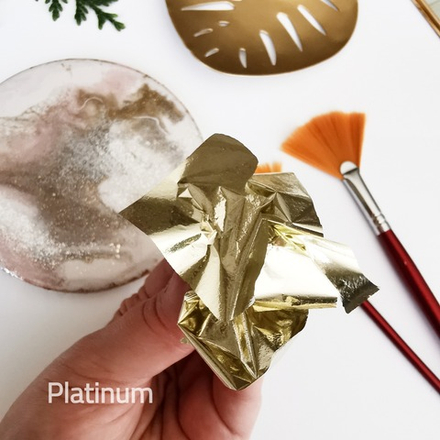 Зеркальная поталь "Mirror Shine", Platinum, 100шт. 8*8.5см