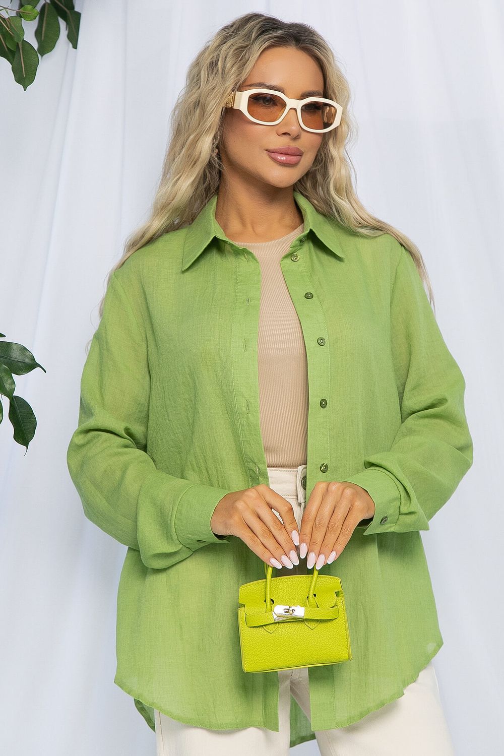 Рубашка Воздушное настроение (зеленая) Б13190-7М LT Collection