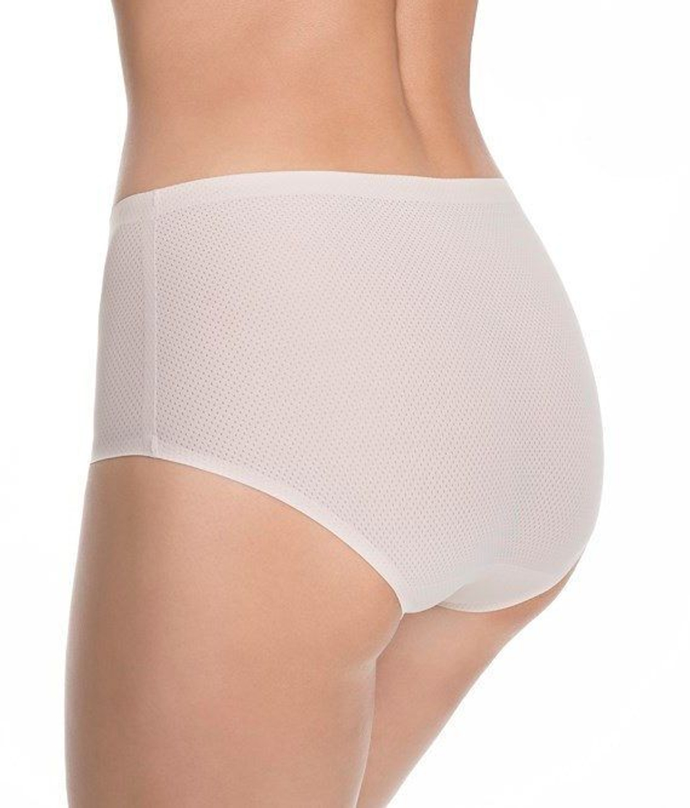 Высокие перфорированные трусики Air (Размер: XL) (Цвет: телесный)