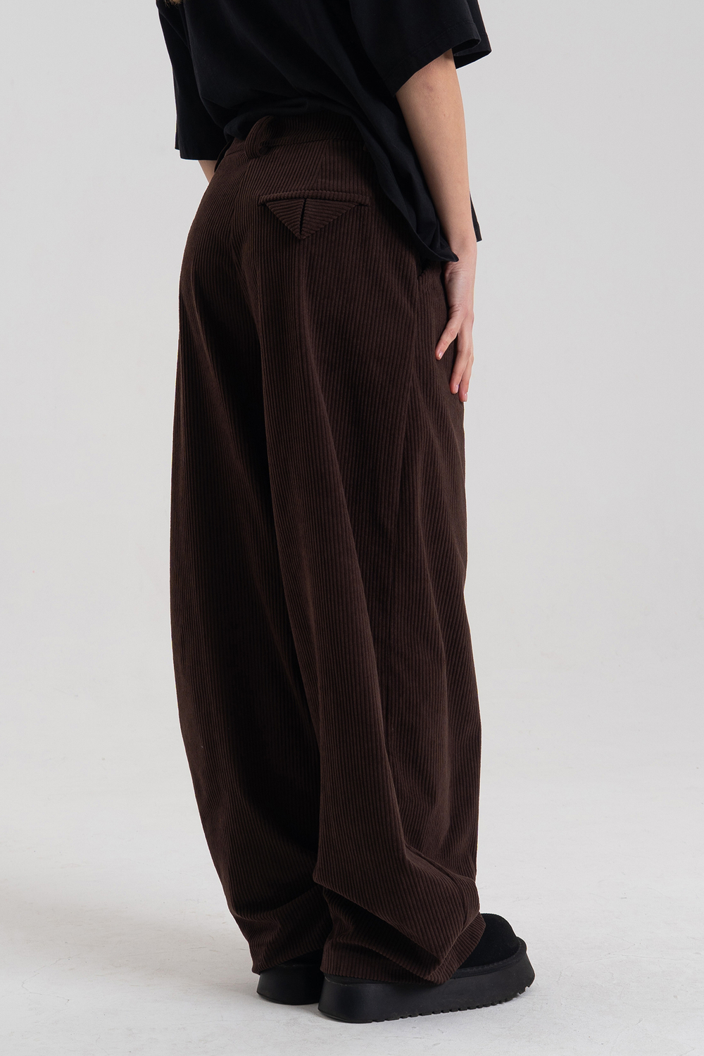 Брюки свободные вельвет