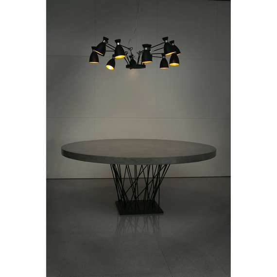 Люстра черно-медная Retro 12L