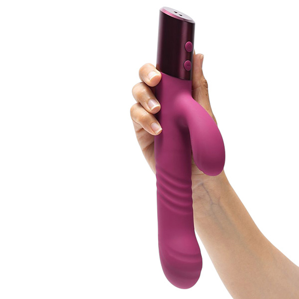 Фиолетовый вибратор-кролик 24,4см Selove Thrusty G-Spot Vibrator Purple