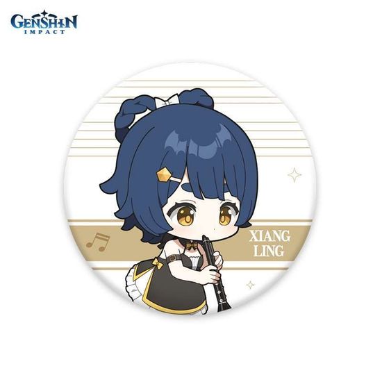 Значок Genshin Concert Melodies of an Endless Journey Chibi Character Badge Xiangling 6974096538676