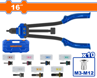 Заклепочник для резьбовых заклепок M3-M12 (6) WADFOW WHR5B16